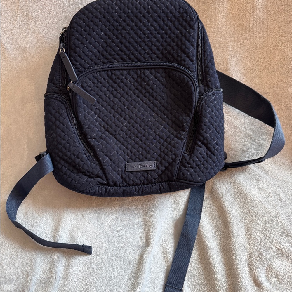Vera Bradley Navy Blue Quilted Compact/mini Backpack